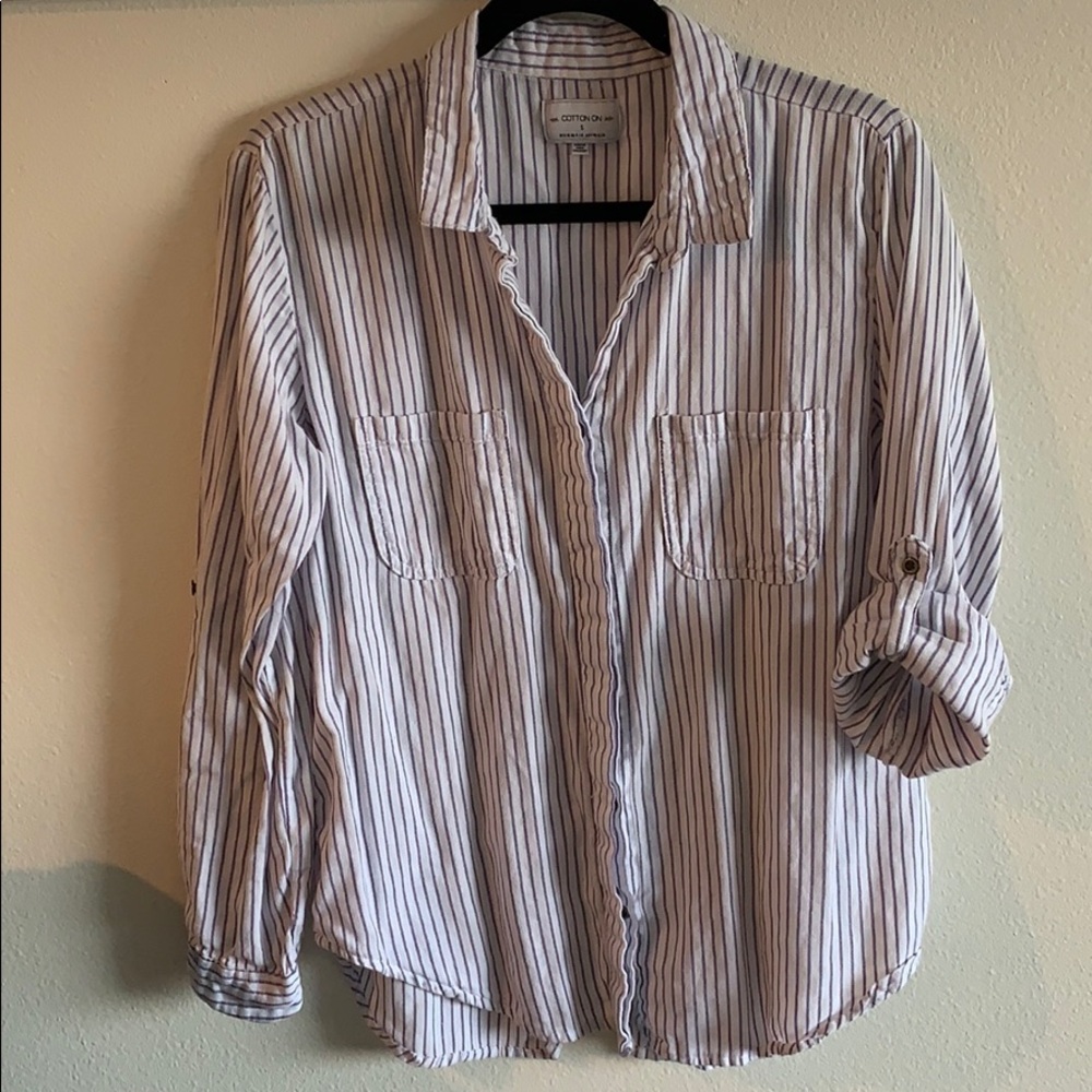 Cotton On summer button up top!